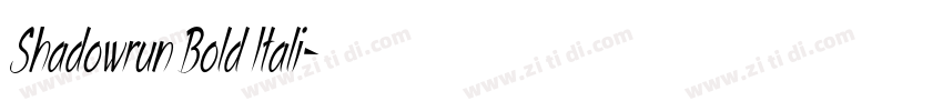 Shadowrun Bold Itali字体转换 Shadowrun Bold Itali字体转换